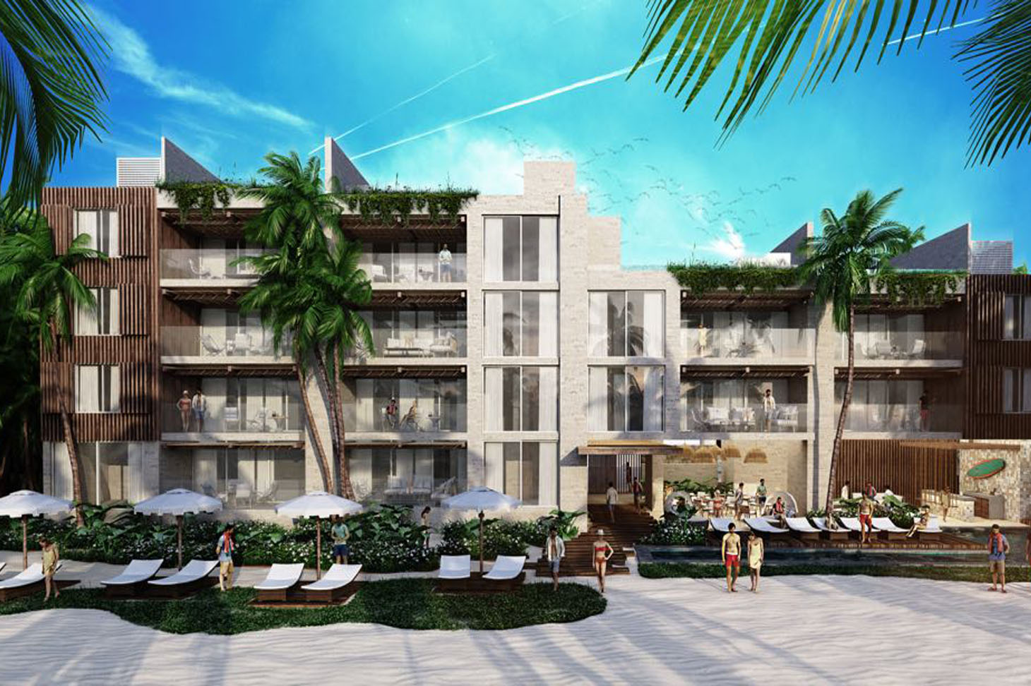 Antal, beachfront condos in Tankah Bay