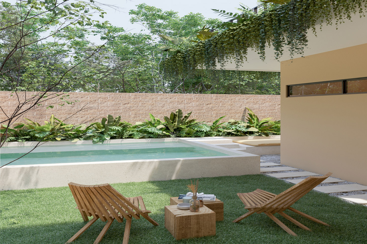 Lik Organic-2 Bdr condo with Garden and Private Pool with Lock Off system