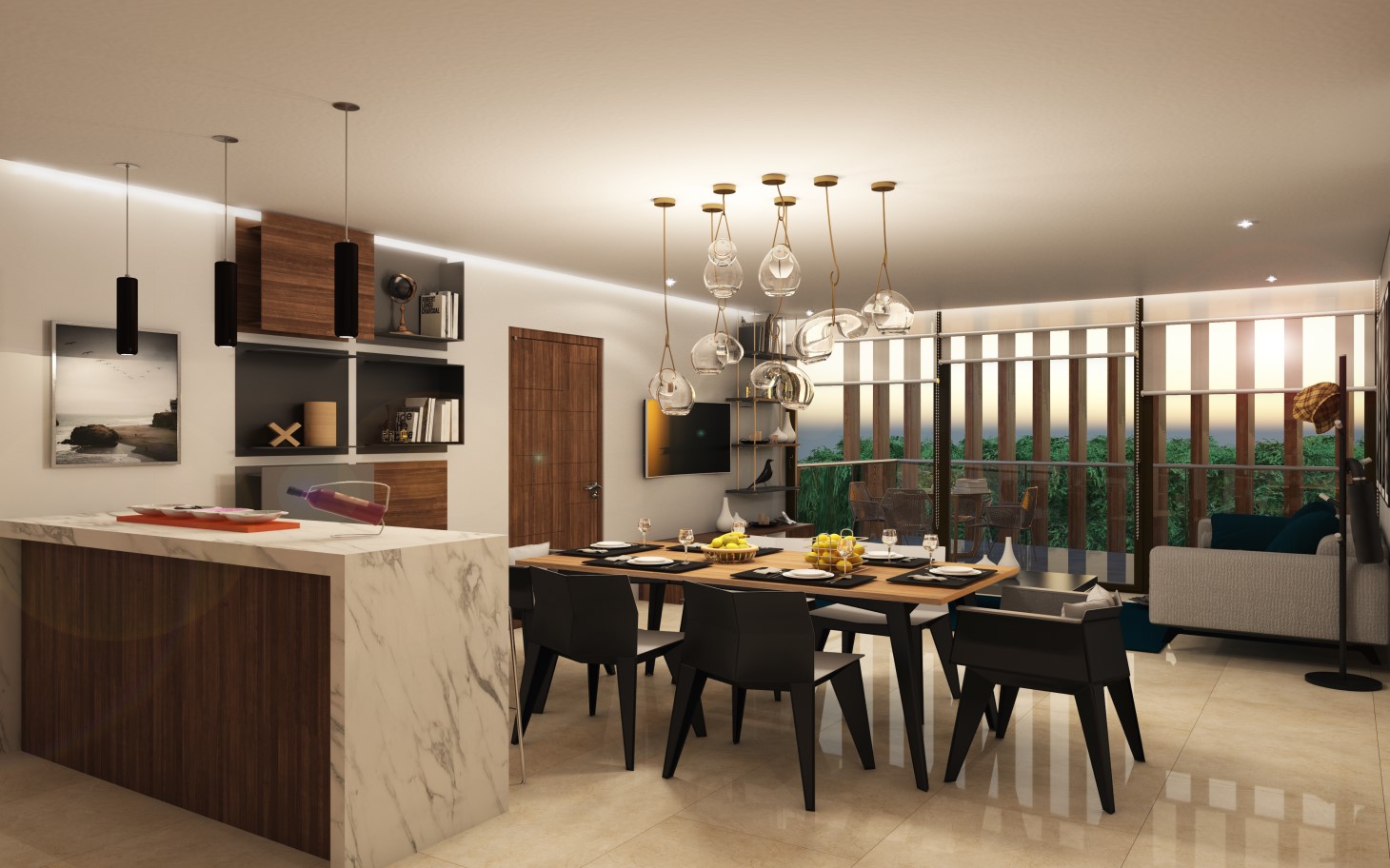 Downtown fresh new concept of apartments in Ciudad Mayakoba