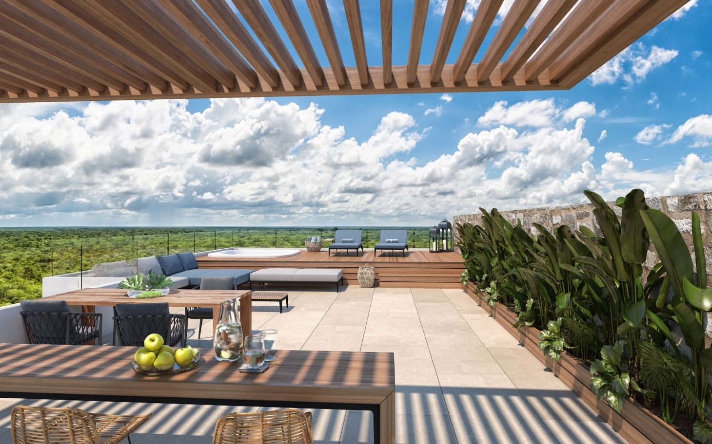 Downtown fresh new concept of apartments in Ciudad Mayakoba