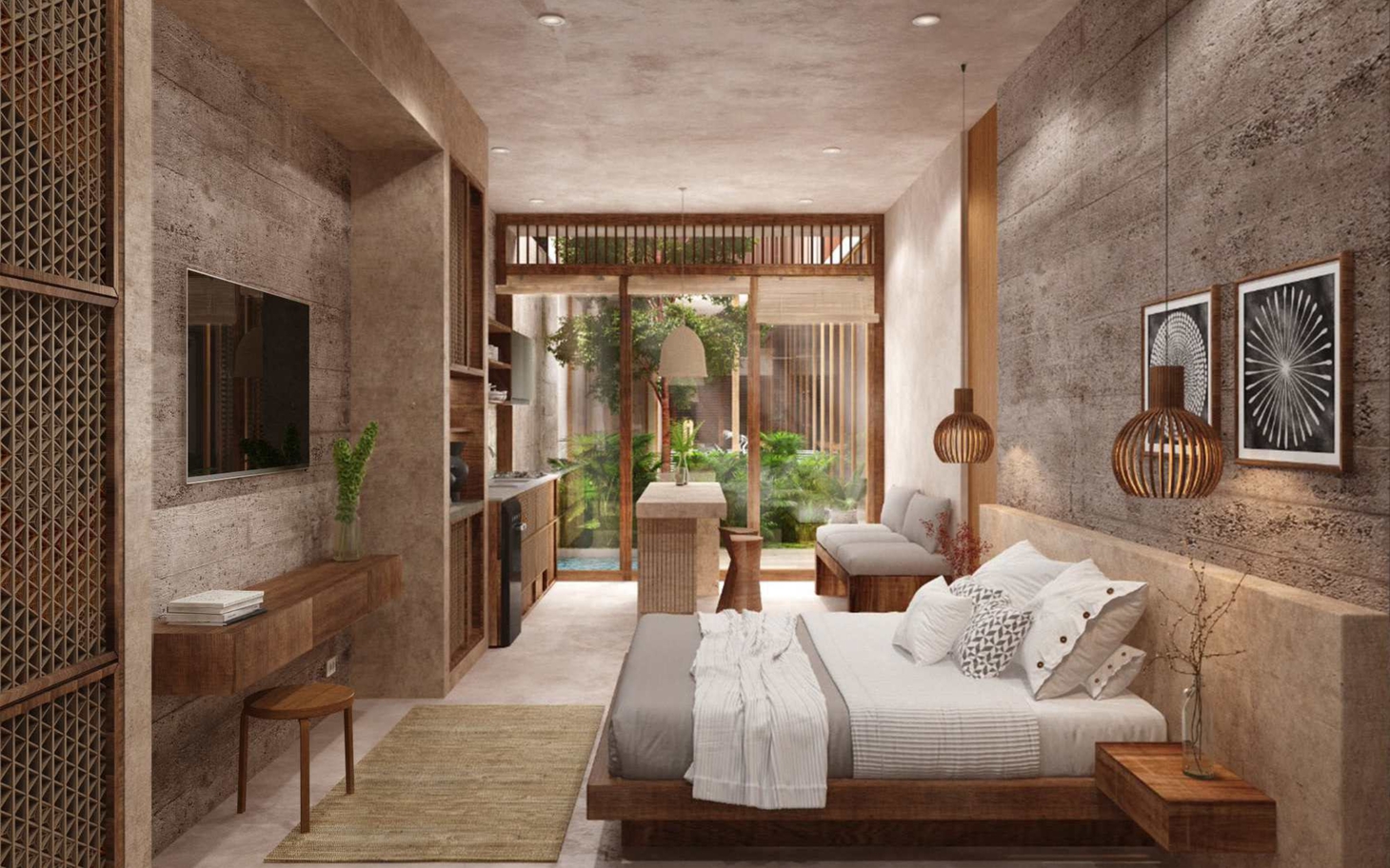 Baga Riviera-Furnished  condos studios just a few steps from the  5th Ave.