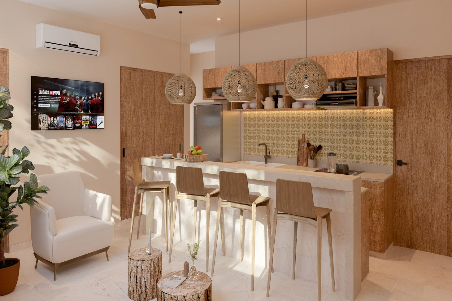 Lik Organic-2 Bdr condo with Garden and Private Pool with Lock Off system