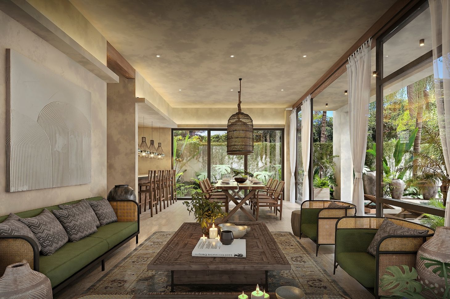 Beautiful villas in downtown Tulum
