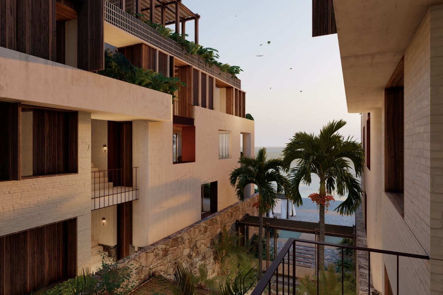 3 br Beachfront Condo, Bahia Tulúm