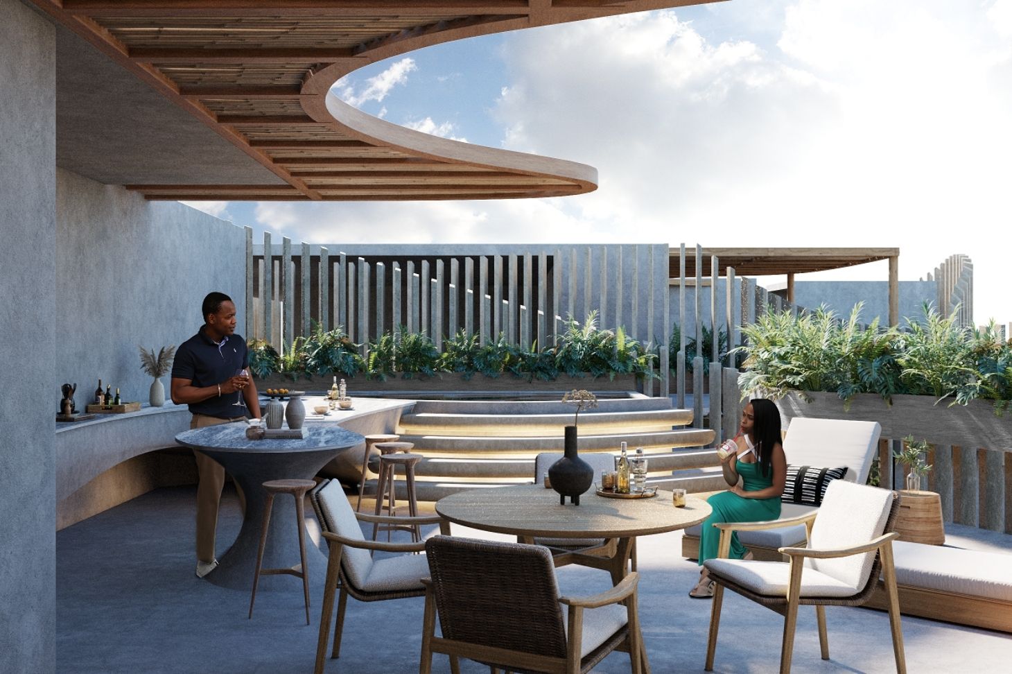 Beachfront condo in Tulum 